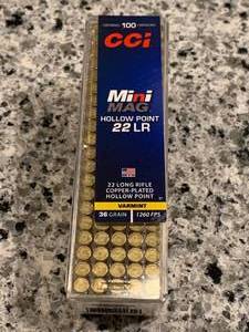 100 Rounds .22 Copper Plated Hollow Point Ammo Ammunition