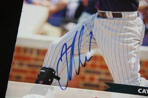 lot 4 image: Minnesota Twins Joe Mauer Autograph Yearbook Page JSA COA
