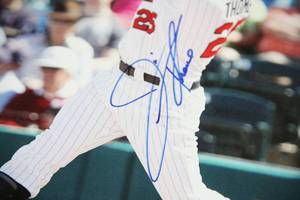 lot 5 image: Minnesota Twins Jim Thome Autograph Yearbook Page JSA COA