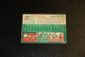 lot 11 image: 1954 Topps Al Kaline #201 Rookie Card