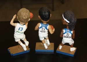 lot 27 image: Minnesota Lynx Maya Moore Rebbekah Brunson & Lindsay Whalen Bobblehead