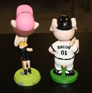 lot 28 image: St Paul Saints Bacon & The Real Cougartown Bobblehead