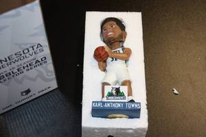 lot 99 image: 2015-16 Minnesota Timberwolves Karl Anthony Towns Bobblehead wBox
