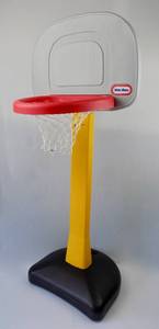 (4 nice used play pieces) Little Tikes Basketball Hoop - Leaf Blower - Play Day Mower - PAW Patrol Ride-On Truck