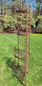 lot 73 image: Distressed Metal Etagere