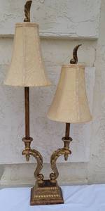 lot 89 image: A Pair of Unique Two Fixture Lamps