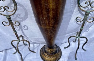lot 21 image: Tall Vase and 2 Candle Holders