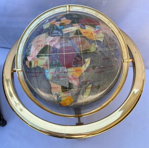 lot 39 image: Table Top Decorative  Globe and Faux Book Storage Box