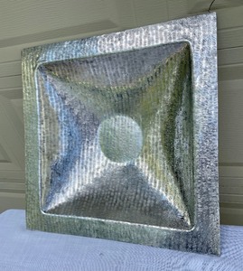 lot 136 image: Decorative Square Silver Deep Platter