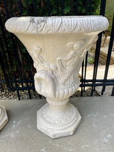 lot 127 image: 3 Large Cement Planters