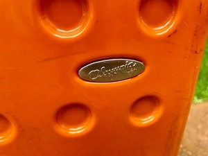 lot 171 image: Orange Olympia Hard Cover Rolling Suitcase