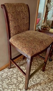 lot 183 image: Upholstered High Back  Barstool