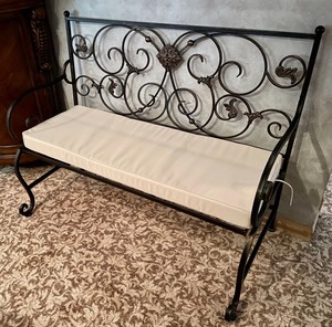 lot 186 image: Wrought Iron Bench