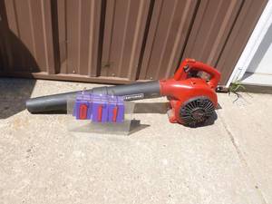 lot 11 image: Craftsman 2 cycle leaf blower. Tested & works. May need carb adjustment. As shown.