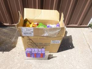 lot 12 image: Large box of candy. Some may be out of date. As shown.