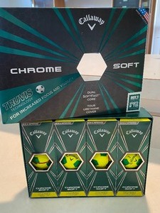 lot 25 image: Box of Callaway Chrome Soft Golf Balls (NEW)