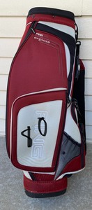 lot 80 image: Ping Golf Bag in Maroon and White
