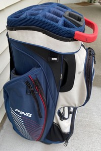 lot 182 image: Ping Golf Bag (Red, White and Blue)