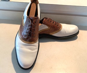 lot 383 image: Mens ECCO Brand Golf Shoes- Gently Used- Size 48