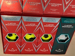 lot 389 image: Two Boxes Callaway- Chrome Soft Golf Balls
