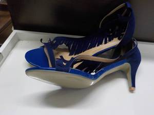 Midnight Velvet Cobalt Side Fringe ...