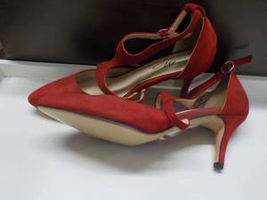 Midnight Velvet Red Slit Top T Stra...