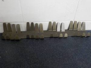 4 Hammered Steel Wall Hooks...