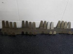4 Hammered Steel Wall Hooks...