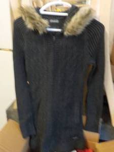 Eddie Bauer new fur lined hooded sw...
