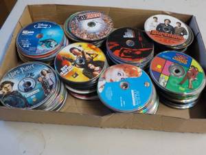 300 or so DVDs, CDs, Audio Books an...