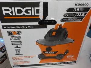 Rigid 6 Gallon 3.5 hp WetDry Vac...