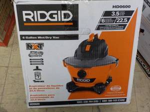 Rigid 6 Gallon 3.5 hp WetDry Vac, ...