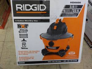 Rigid 6 Gallon 3.5 hp WetDry Vac, ...