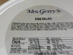 2 - 5 lb. Mrs. Gerrys Egg Salad b...