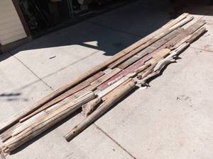 lot 201 image: Various Sizes of Driftwood From Barn Wood Collected from Devils Lake100 Year Flood in North Dakota in the 1990s