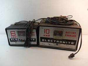 lot 291 image: Vintage Electromite Battery Chargers