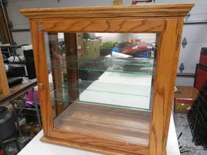 lot 307 image: Wood and Glass Cabinet