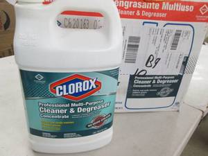 41 gallon bottles of clorox cleane...