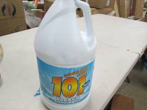 61 gallon jugs of 101 bleach ...