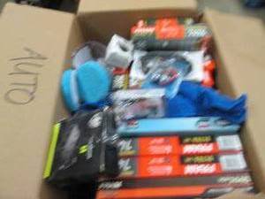 box of automotive air filters and o...