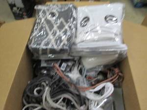 box of curtains and curtian tie bac...