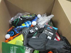 large box of sporting misc ...
