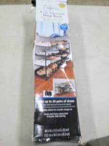 mainstays 4-tier adjustable shoe ra...