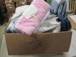 box of duvet covers and shams from ...