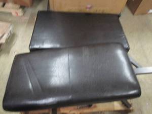 brown bench faux leather missing ha...