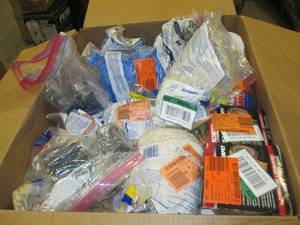 box of tile spacers and other const...