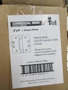 6 packages of 6 spring loaded hinge...