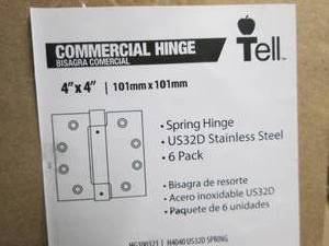 6 packages of 6 spring loaded hinge...