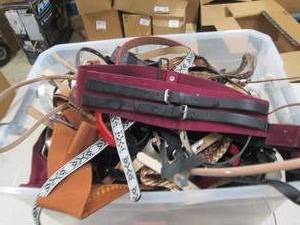 tote of womens belts...