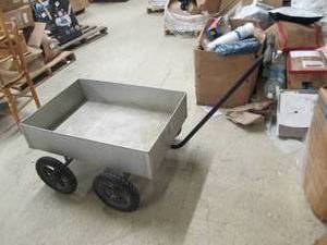 small grey metal wagon 34x24.5 ...